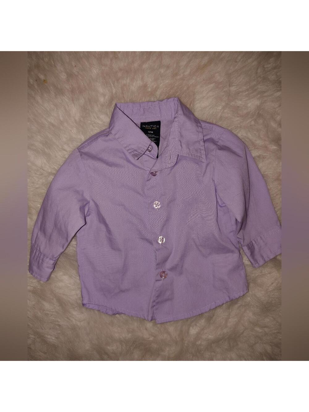 Nautica Light Purple Kids Button Down Shirt